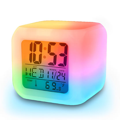 Multi-Functional Dice LED Clock with Color Changing Digital Display