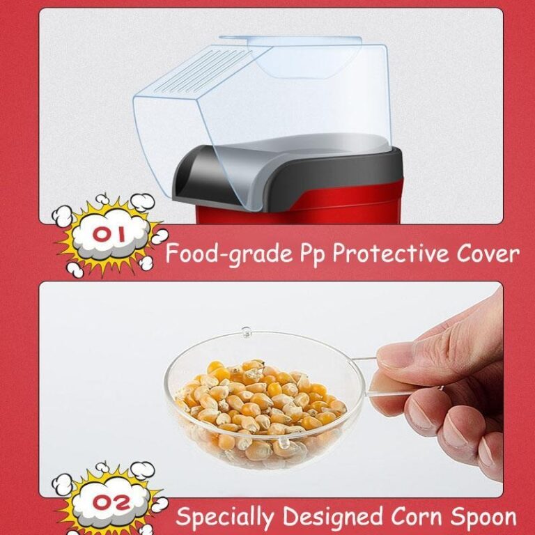 1200W Oil-Free Popcorn Maker with Measuring Cup