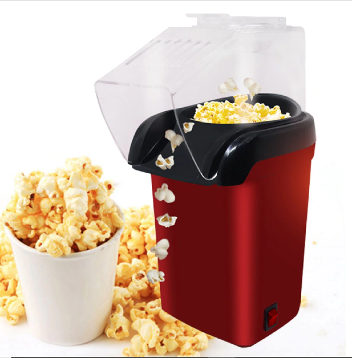 1200W Oil-Free Popcorn Maker with Measuring Cup