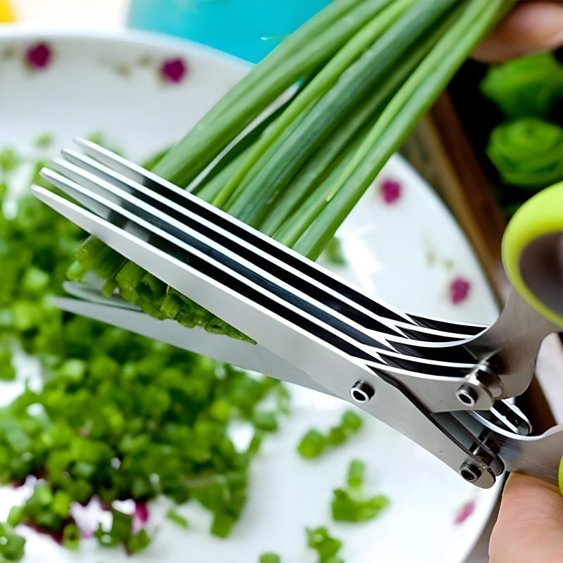 5-Layer Multifunctional Vegetable & Fruit Cutter Kitchen Scissors