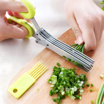 5-Layer Multifunctional Vegetable & Fruit Cutter Kitchen Scissors