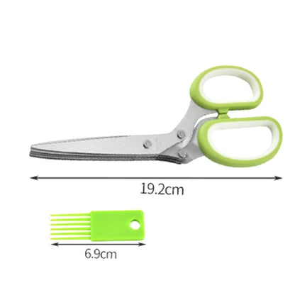 5-Layer Multifunctional Vegetable & Fruit Cutter Kitchen Scissors