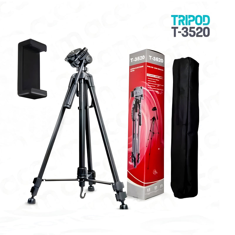 T-3520 Multi-Functional Portable Tripod for Phones, DSLR & Camcorders