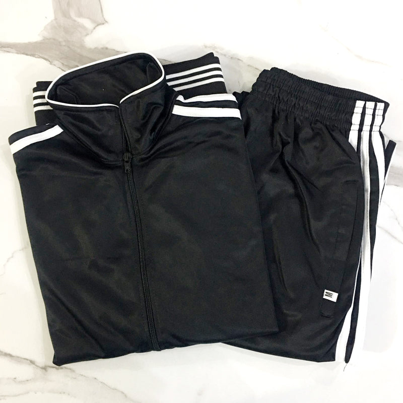 Men’s Trendy Three-Stripes Full-Sleeve Tracksuit – Best Quality