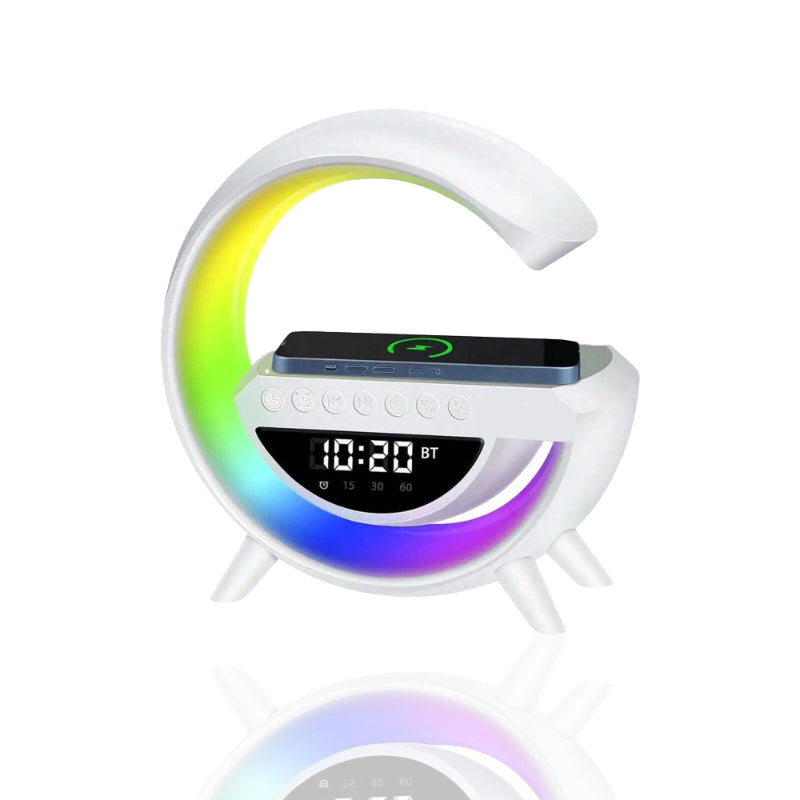 BT-3401 LED Wireless Phone Charger Bluetooth Speaker with Alarm & FM