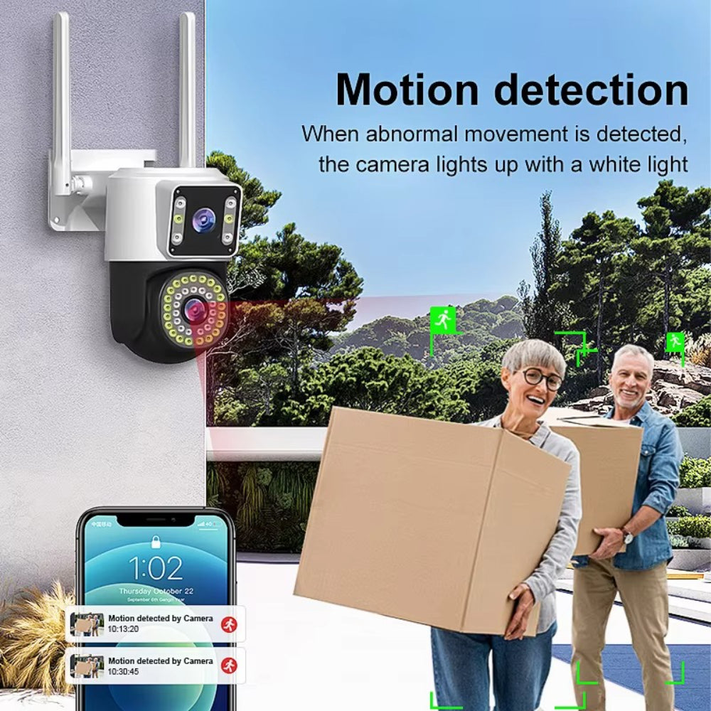 V380PR0 4K Dual Lens PTZ Camera with Night Vision & AI Motion Tracking