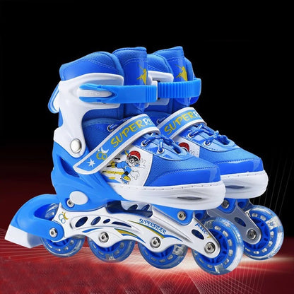 Adjustable Children’s Four-Wheel Roller Skates for Skating Fun