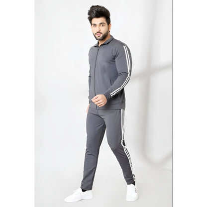 Men’s Trendy Three-Stripes Full-Sleeve Tracksuit – Best Quality